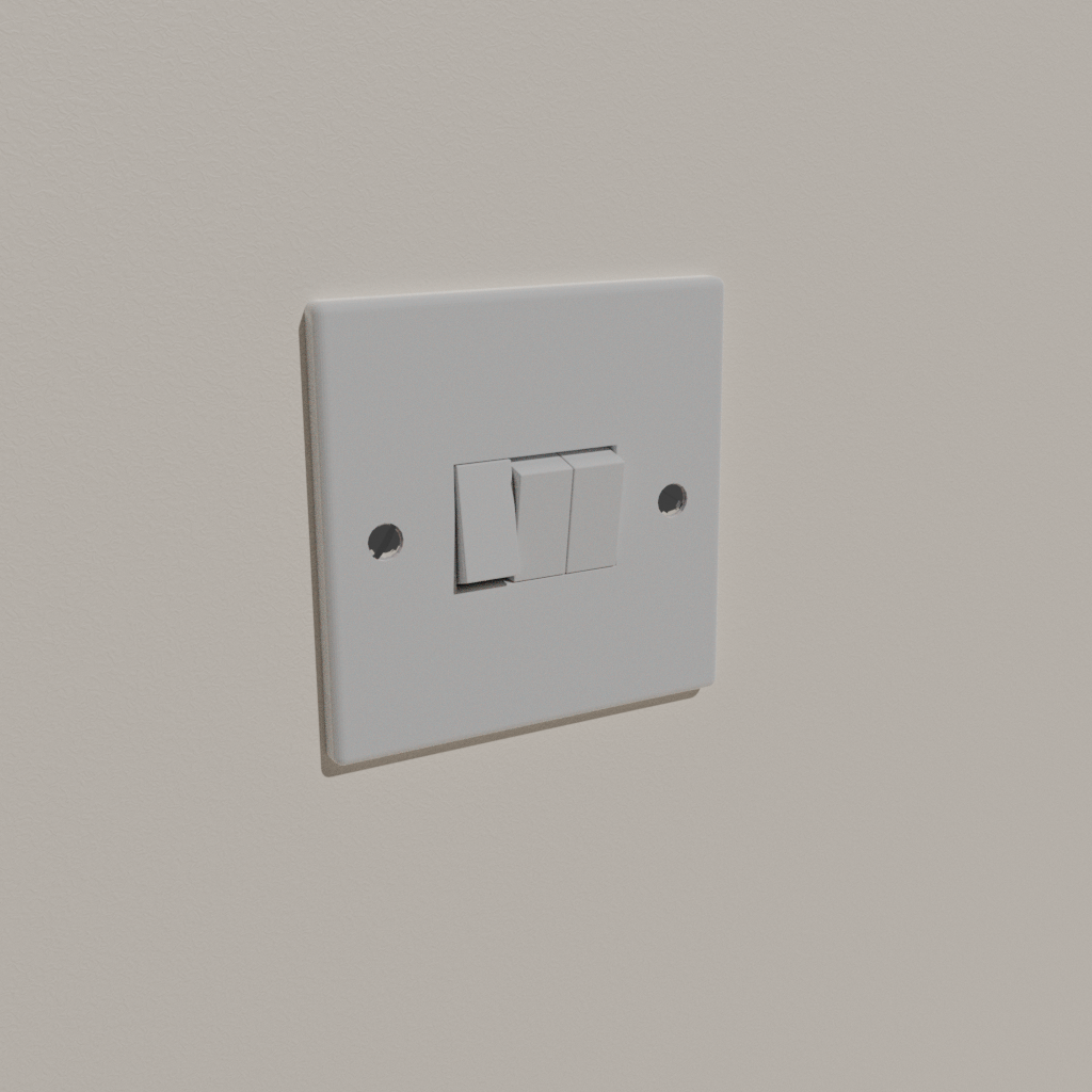 UK Triple Light Switch preview image 1